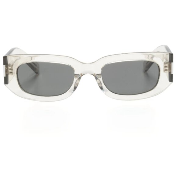 NEW SAINT LAURENT SUNGLASSES, UNISEX CLEAR GRAY SUNLASSES SAINT LAURENT - Picture 2 of 4